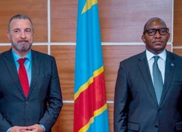 Jean-Christophe Carret et Jean-Michel Sama Lukonde. Ph. Droits tiers.