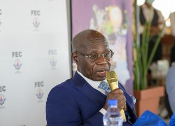 Albert Yuma, président national de la FEC. Ph. ACTUALITE.CD