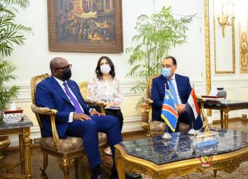 Le Premier Ministre Sama Lukonde et son homologue égyptien