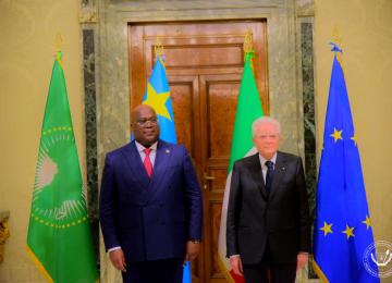 Le président Félix Tshisekedi et son homologue Italien Mattarella