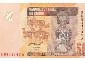 Billet de 5 000 FC. Ph. Droits tiers.