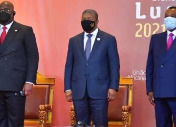 Félix Antoine Tshisekedi Tshilombo, Denis Sassou Nguesso et Joâo Lourenço. 