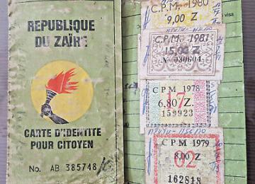 La pièce d'identité sous le Zaïre
