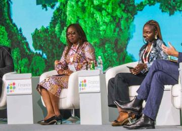 Le panel avec Marie-Laure Akin Olugbade (2è à partir de la g.), vice-présidente ai de la BAD