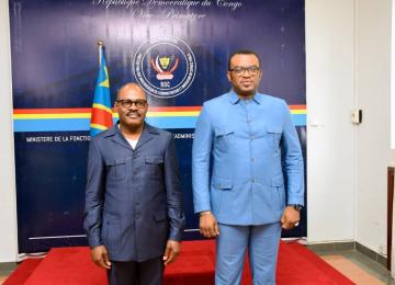 Le VPM  de la Fonction Publique Lihau et le ministres des Finances Kazadi ont lancé ce processus de recrutement