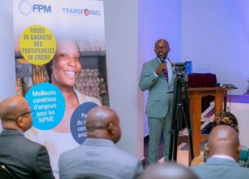 Le DGA de FPM SA,  Mr Patrick Nkongo, lors du lancement du 