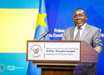 Le ministre de la Recherche scientifique,  Gilbert Kabanda 