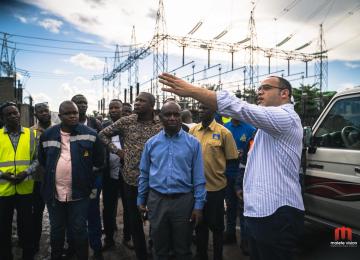 Visite du poste SNEL de la FUNA par le DG Fabrice Lusinde 