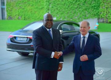 Le Président de la République et le Chancelier fédéral Olaf Scholz à Berlin 