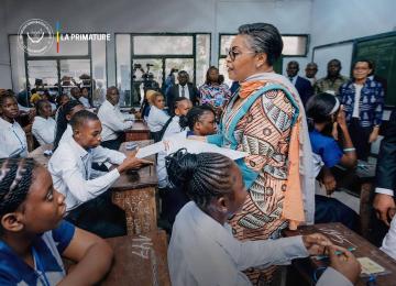 La Première Ministre Judith Suminwa a donné le go des examens d'Etat au Lycée Shaumba