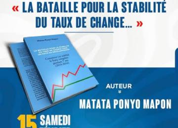 Affiche de l'activité de vernissage de l'ouvrage "La bataille pour la stabilité du taux de change..."