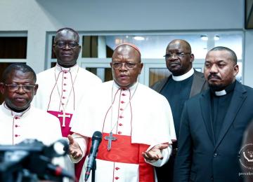 La délégation de la Cenco-Ecc après la rencontre avec Félix Tshisekedi sur le pacte social pour la paix 
