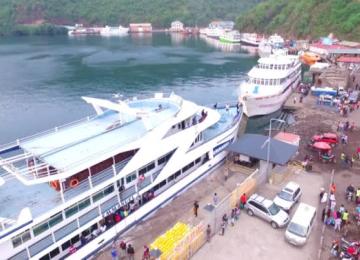 Bateau au bord du lac Kivu. Ph. Droits tiers 