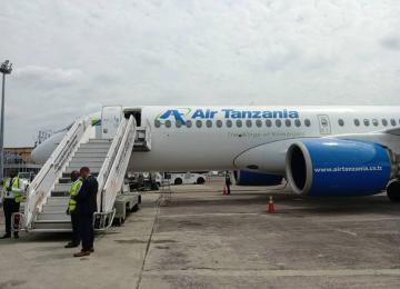 L'avion de la compagnie Air Tanzania