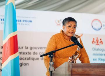 Judith Suminwa, au lancement du dialogue nationale sur la gouvernance minière