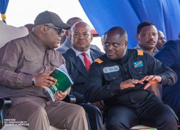 Félix Tshisekedi et Mohindo Nzangi lors du lancement de la campagne agricole à Kinshasa