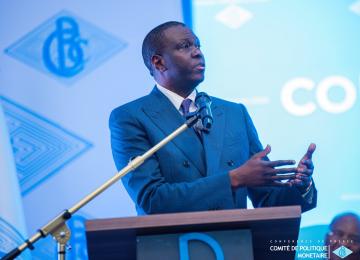 Andre Wameso, gouverneur de la Bcc, lors de la première session ordinaire de l’année 2026 du comité politique monétaire , tenue jeudi 8 janvier 2026