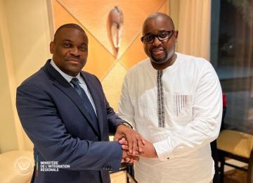 Floribert Anzuluni, et Benjamin Evita, vice-président de la Chambre de commerce de la CEEAC