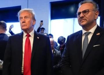 De gauche à droite, Donald Trump et Massad Boulos.