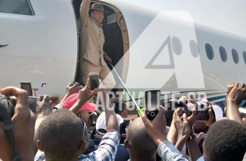 Moise Katumbi à son arrivée à Kalemie en 2019/Ph ACTUALITE.CD