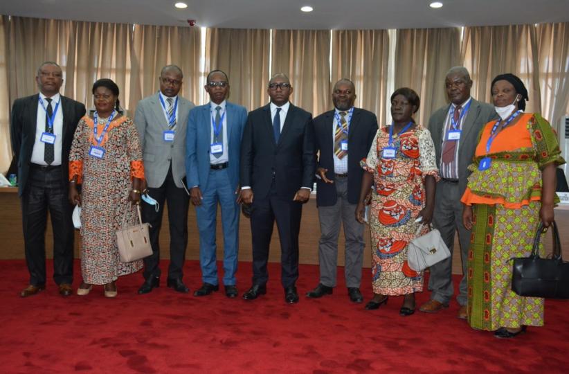 le Syndicat National des Magistrats du Congo (SYNAMAC) avec le premier ministre. Ph. Droits tiers.