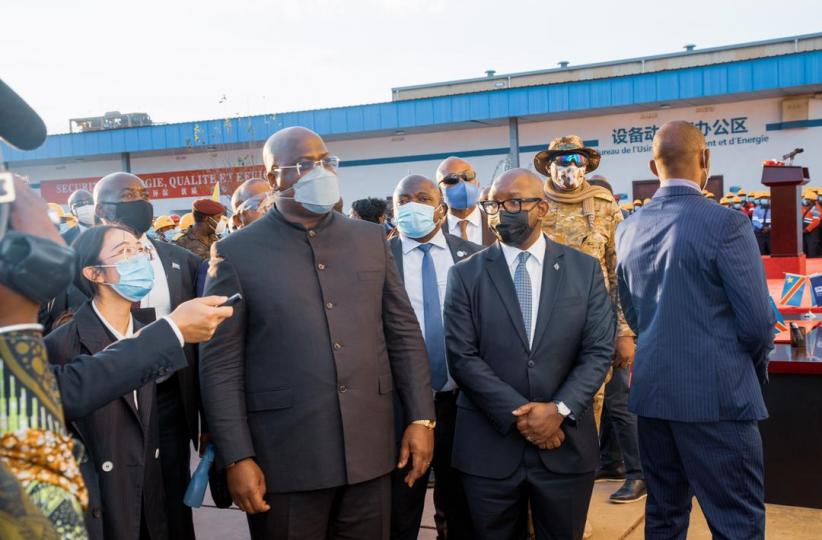 Félix Tshisekedi et Sama Lukonde à KCC à Kolwezi