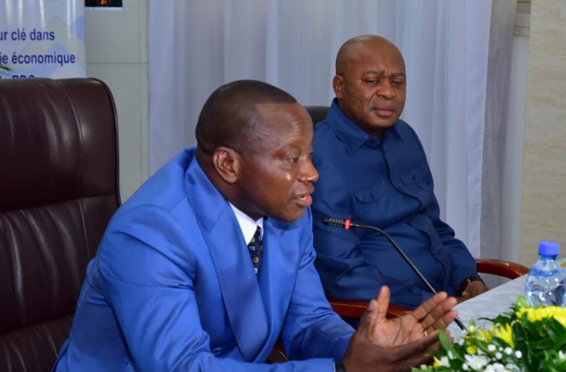 Chérubin Okende, Ministre des Transports, voies de communication et désenclavement. Ph. Droits tiers.