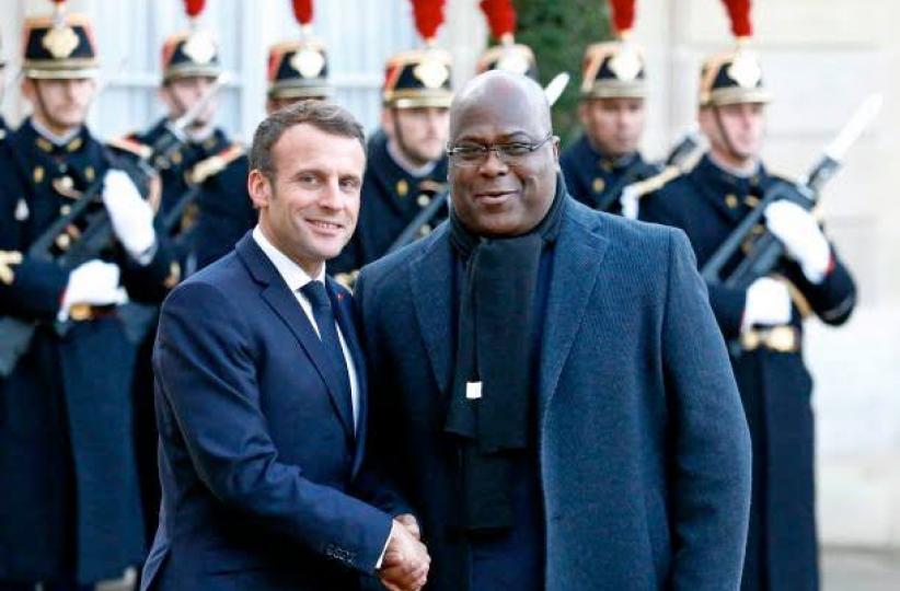 Félix Tshisekedi et Emmanuel Macron. Ph. Droits tiers.