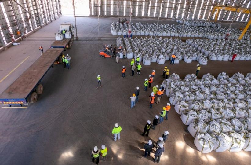 Chargement de cuivre à exporter