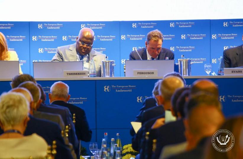 Félix Tshisekedi au Forum Ambrosetti en Italie
