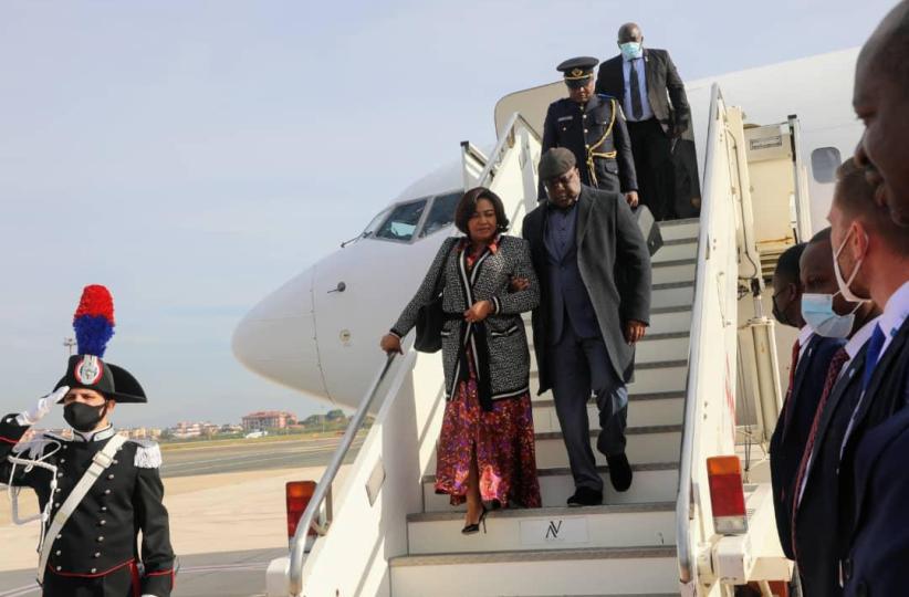 Arrivée de Félix Tshisekedi à Rome 