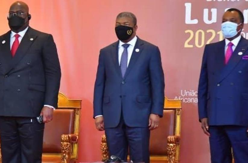 Félix Antoine Tshisekedi Tshilombo, Denis Sassou Nguesso et Joâo Lourenço. 