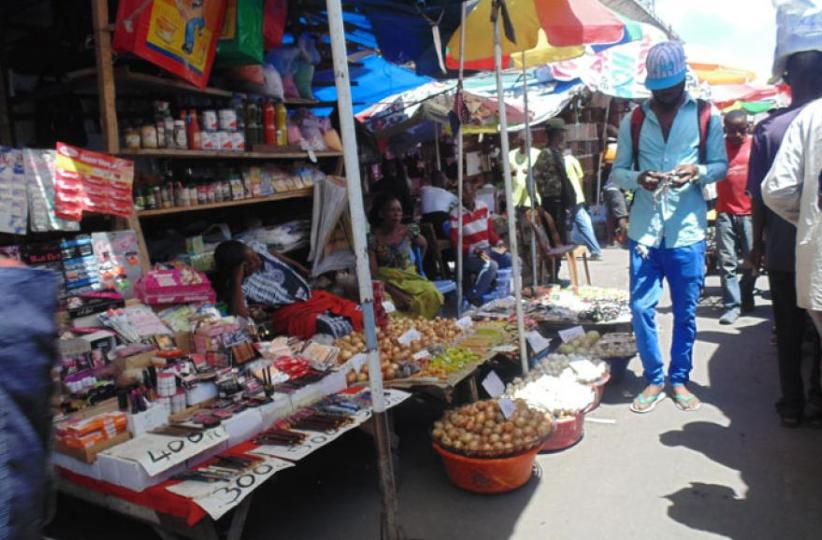 Un marché à Kinshasa 