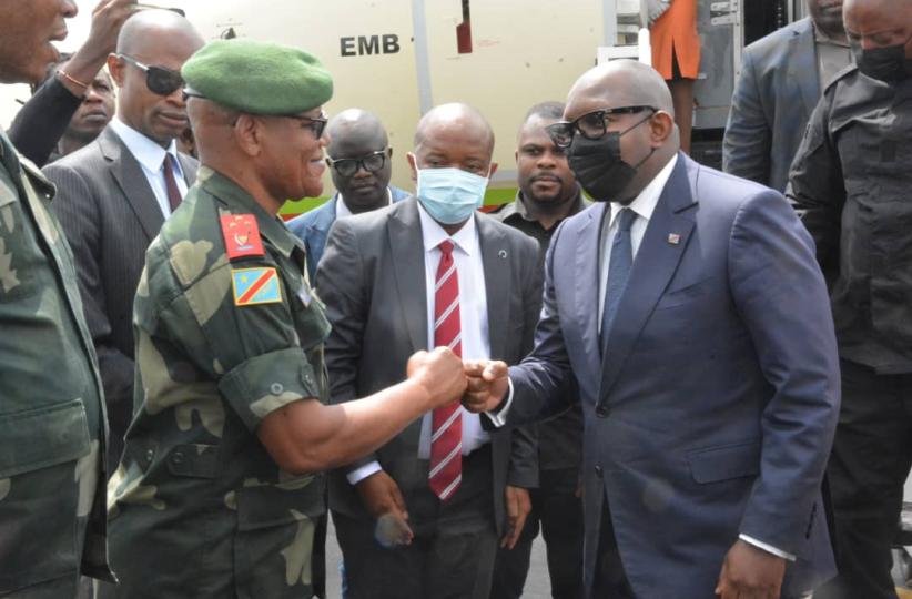 Arrivée du Premier Ministre à l'aéroport de Goma