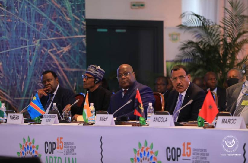 Le Président Félix Tshisekedi à la cop15 à Abidjan 