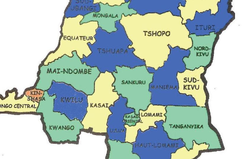 La carte de la RDC