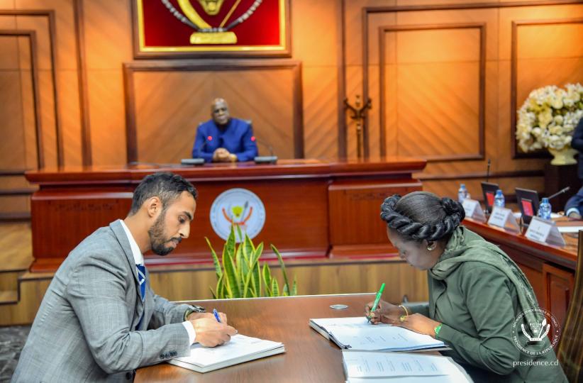 Accord signé en présence du Chef de l'Etat congolais à Kinshasa