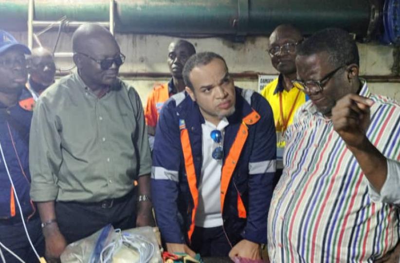 Le DG de la SNEL Fabrice Lusinde a assisté ce dimanche aux essais de rotation du groupe N°3 de la Centrale de la Tshopo 