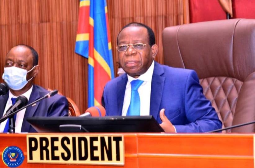 Le président du  Sénat, Bahati Lukwebo