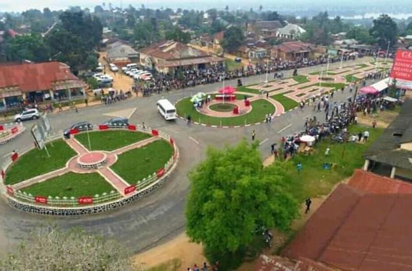 Une vue de la ville de Kindu