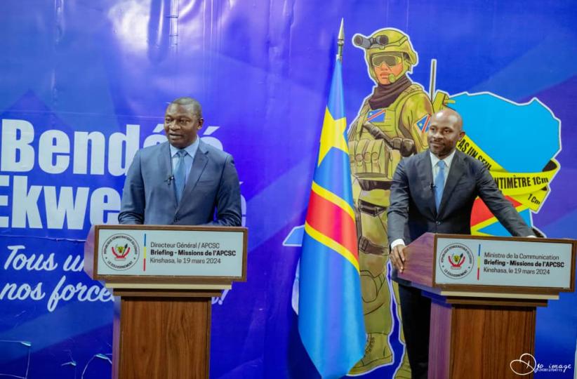 Ce briefing a été co-animé avec le ministre de la Communication et Médias, Patrick Muyaya 