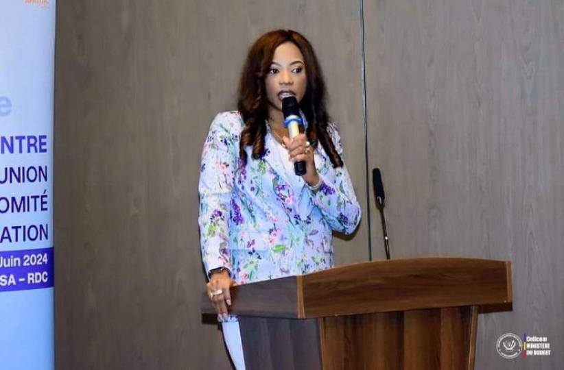 La Ministre démissionnaire,  Stéphanie Mbombo 