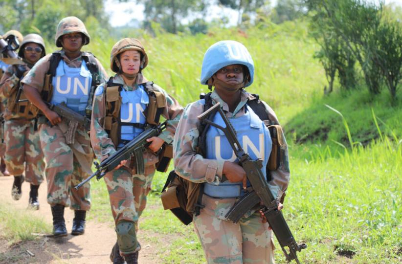 Les casques bleus en opération en RDC