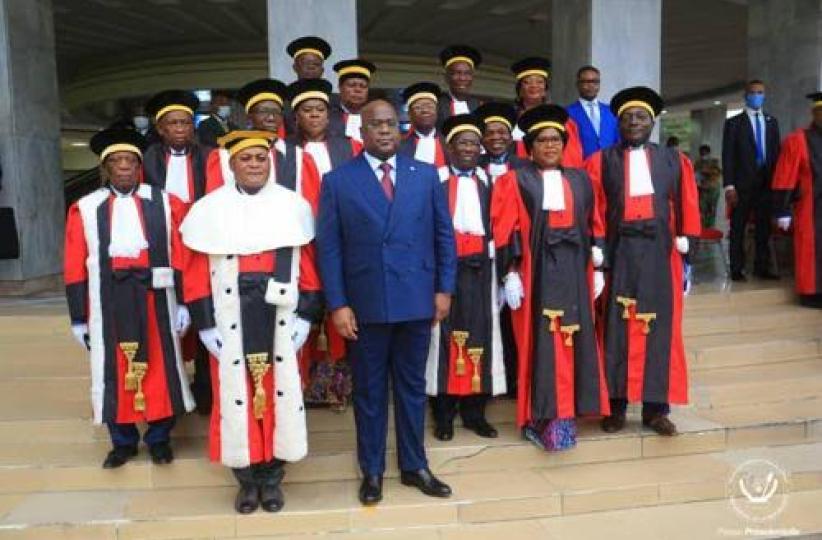 Félix Tshisekedi et les Hauts magistrats. Photo d'illustration 