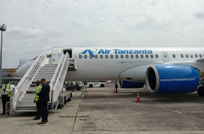 L'avion de la compagnie Air Tanzania