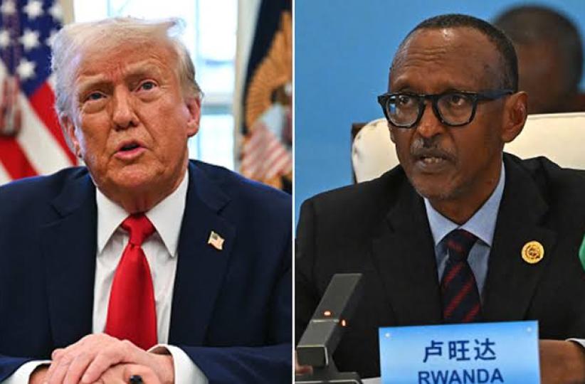 Donald et Paul Kagame, respectivement présidents des USA et du Rwanda