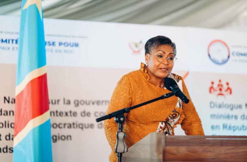 Judith Suminwa, au lancement du dialogue nationale sur la gouvernance minière