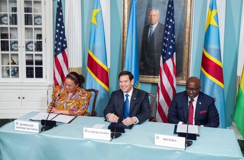 Thérèse Kayikwamba, Marco Rubio et Olivier Nduhungirehe
