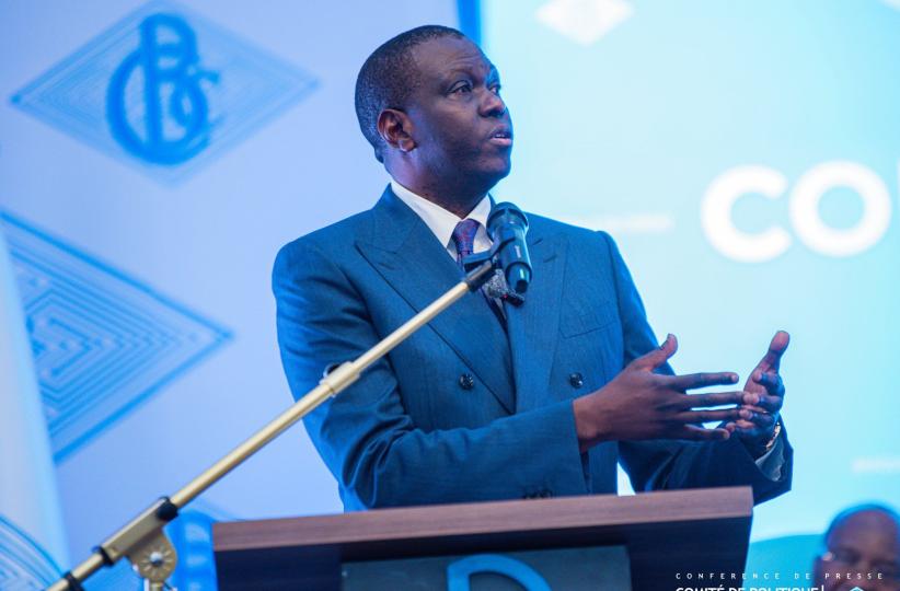 Andre Wameso, gouverneur de la Bcc, lors de la première session ordinaire de l’année 2026 du comité politique monétaire , tenue jeudi 8 janvier 2026