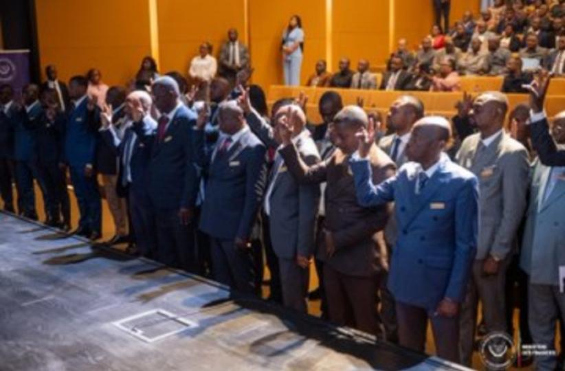 Lors de la prestation des comptables publics vendredi 30 janvier 2026 à Kinshasa, capitale de la RDC